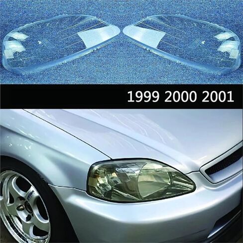 متوافق لهوندا سيفيك 1999 2000 2001 غطاء عدسة المصباح الأمامي شفاف عاكس الضوء كشافات قذيفة قطع غيار السيارات (1 قطعة اليمين) in Saudi Arabia