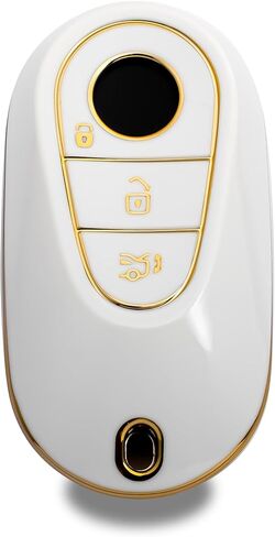 غطاء غطاء حافظة مفتاح Fob متوافق مع Benz S E C G Class EQE EQS GLC AMG فئة الملحقات حامل المفاتيح حقيبة حامي لبنز C300 E350 S500 GLE300 GLC300 EQS450 AMG SL63 in Kuwait