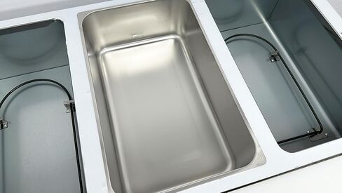 مقلاة انسكاب المياه لطاولة البخار التجارية، من الفولاذ المقاوم للصدأ ETL، عبوة من 3 قطع. in Kuwait