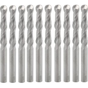 10 قطعة 2 المزامير كربيد الكرة الأنف نهاية المطاحن CNC بت 3.175X17 مللي متر قواطع النحاس الراتنج in Kuwait