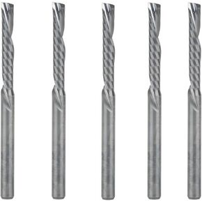 5 قطعة صعودا وهبوطا قطع 3.175X22mm اثنين من المزامير دوامة كربيد أداة 1 الناي نهاية مطحنة أدوات القطع بت على الآلات النظيفة الاكريليك/النجارة in Kuwait