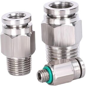 304 Stainless Steel Pneumatic Quick Plugs Connector Threaded Straight Air Pump PC Pipe 1Pcs(Stainlesssteelpc6-04) in Saudi Arabia