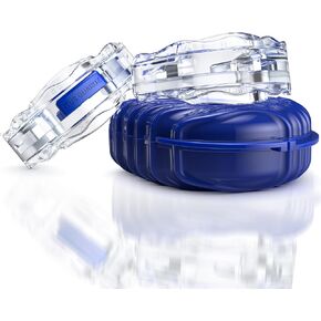 SilentZzz - جميع واقيات الفم المضادة للشخير التي تم تصميمها من قبل إدارة الغذاء والدواء الأمريكية (EVA) (1+1 احتياطية) - قطع أبواق مضادة للشخير قابلة للتعديل مع تصميم حاصل على براءة اختراع لنوم هادئ ليلاً، حجم كبير in Kuwait