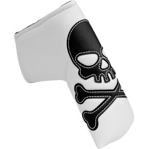 Blade Putter Cover Golf Putter Head Cover Headcover Magnetic Closure, White or Black in Saudi Arabia