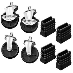استبدال عجلات العجلات ذات المقبس لعجلات العجلات Charbroil G515-0082-W1 3 بوصات قفل عجلات الفرامل G408-0036-W1 1/2 بوصة إدراج المقبس الملولب الترمس كينمور شواء عجلة جذعية بديلة 4 عبوات in Kuwait