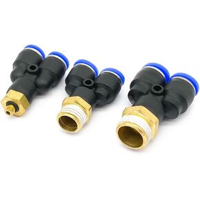 10 قطع PX تركيبات هوائية على شكل حرف Y 4-12 ملم خرطوم القطر الخارجي M5 1/8 "1/4" 3/8 "1/2" BSPT موصل هواء خارجي (PX10-02 10 قطع) in Kuwait