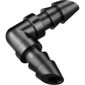 Drip Irrigation Barbed Elbow Fittings, 60 Pieces Drip Line Part Barbed Connectors for 1/4 Inch Tubing, Irrigation Elbow for Home Garden Lawn Pipe Supplies or Sprinkler Systems in Saudi Arabia