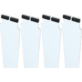 4 قطع Awoco مقاس 5-7/8 بوصة عرض × 84-1/4 بوصة ارتفاع شريط فينيل قابل للانزلاق وستائر التحكم في المناخ بشريط كاسون، معتمدة من NSF، صنع في الولايات المتحدة الأمريكية in Kuwait