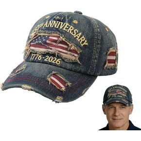 250th Anniversary USA Hat 1776-2026 Patriotic Baseball Cap, Retro Embroidered Adjustable 250 Year Independence hat in Saudi Arabia