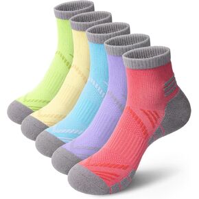 5 أزواج من جوارب الكاحل للنساء من iCamter - جوارب رياضية أساسية مبطنة ربع سنوية ماصة للرطوبة لركوب الدراجات والمشي لمسافات طويلة والجري in Kuwait