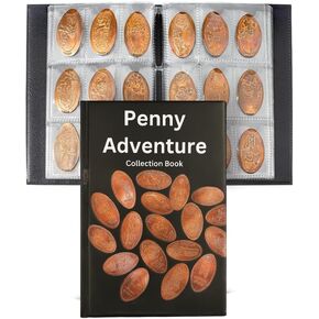 ألبوم حامل عرض الكتب المضغوط Smashed Penny Collector Collection لكتيب 108 عملات معدنية (غلاف بيني) in Kuwait