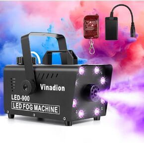 900W Fog Machine with Wireless Remote Control, Portable Smoke Machine with 8 LED Lights 13 Color Light Effects 5000CFM Stage Haze Machines for Theater DJ Parties Halloween Indoor Outdoor in Saudi Arabia