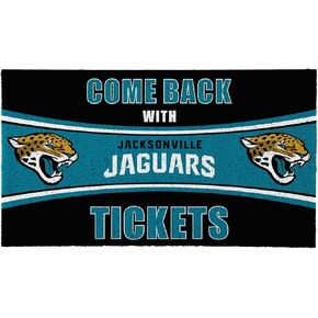 Team Sports America NFL Jacksonville Jaguars | Indoor and Outdoor Entryway | 28 x 16 Inches | Non Slip Back | Welcome Floor Mats | Muddy Dog Paws | Front Door Entrance Home Décor in Kuwait