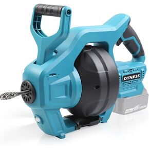 Cordless Drain Auger Compatible with Makita 18V Battery, 550 RPM Electric Plumbing Drain Snake w/ 24Ft Replaceable Cable, Hair Removal Tool w/LED Light for Sink&Sewer 3/4"-3" Pipe(No Battery) in Saudi Arabia