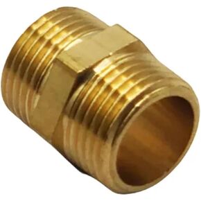 1pcs Brass Pipe Fittings Male Female Thread Straight Elbow 3-Way 4-Way Plug Nut Gasket, Brass Adapter Coupler Connector(Size:Straight-MM,Color:1/8") in Saudi Arabia