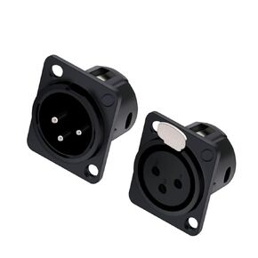 10 قطعة/الوحدة 3 دبوس XLR ذكر/أنثى لوحة جبل قذيفة معدنية 3 أقطاب XLR المقبس الهيكل MIC ميكروفون موصل (C1021x10) in Kuwait