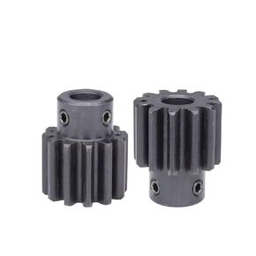 Steel Heavy Duty Motor Pinion Gear Spur Gear 2 Module-12T/13T Bore Size 6/8/10mm Transmission Gears Carbon Steel Teeth Height 20mm(2M12T - Bore 10 mm) in Saudi Arabia