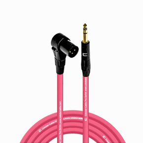 COLUBER CABLE Right Angle XLR Male to 1/4" TRS Male - 6 Feet - White - Pro 3-Pin Microphone Connector for Powered Speakers, Audio Interface or Mixer for Live Performance & Recording in Kuwait