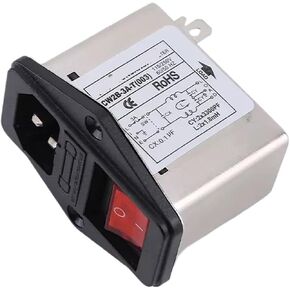 CW2B-10A-T 003 Single-Phase AC Socket Power Filter Anti-Interference 220V red Switch with Fuse(CW2B -6A -T -003) in Saudi Arabia