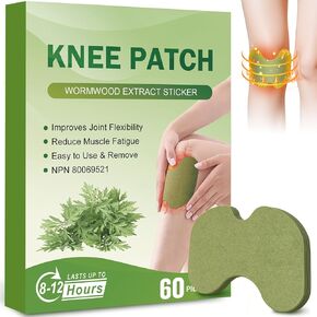 60Knee Patches, Warming Herbal Heat Patches with Wormwood Extract for Knee, Shoulder, Neck, Back, 60 Count in Saudi Arabia