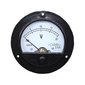 1 قطعة 65C5 0-20 فولت عداد لوحة التناظرية المستديرة فولت مقياس الجهد التناظري الفولتميتر (50 فولت) in Kuwait