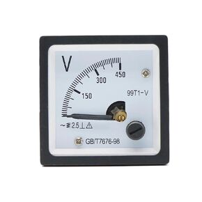 1 قطعة 99T1-V مؤشر نوع التيار المتناوب الفولتميتر 50 فولت 100 فولت 150 فولت 250 فولت 300 فولت 450 فولت 500 فولت المدى التناظرية الفولتميتر قياس لوحة 48x48 مللي متر (250 فولت) in Kuwait