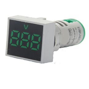 1 قطعة AD101-22VMS 22 مم مربع عادي فيلم العرض الرقمي AC الفولتميتر إشارة ضوء المؤشر LED تسليط الضوء على الفتحة AD16-22VM (تيار مستمر 6-60 فولت أزرق) in Kuwait