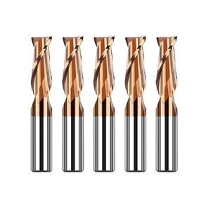 HRC55 Carbide End Mill 1 3 4 5 6 8 10 12mm 2 Flutes Metal Milling Cutter Cutting Tool CNC Maching Coating Flat Endmills(D5xD6x50L) in Kuwait