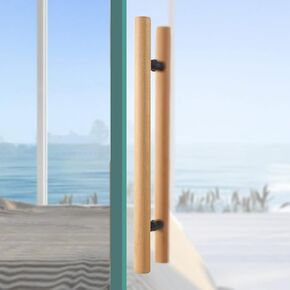 H Shape Door Pull Handles, Double Sided Push Bar with Installation Kit, 16"-59" Round Gate Handle for Easy Access, Durable and Stylish Design, Perfect for Home & Commercial Use (Style2 80cm/32inch) in Saudi Arabia