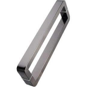Round Corner Glass Door Handle Brushed, Commercial Hotel Push Pull Bar Handle Screws for Sliding Barn Shower Door (Black 122.5 cm (48")) in Saudi Arabia
