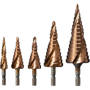 Cobalt Step Drill Bit Cone 3-12/3-14/4-12/4-20/4-22/4-25/4-32/5-21/5-27/6-24 Mm 1Pcs(4-12mm(5 Steps)) in Saudi Arabia