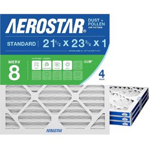 Aerostar 21.5x23.375x1 MERV 8-4 COUNT - HVIFICIAL HVAC ، FURNACE & Air Filters - يزيل الغبار ، LINT ، العفن والحبوب المسبحة الحساسية in Kuwait