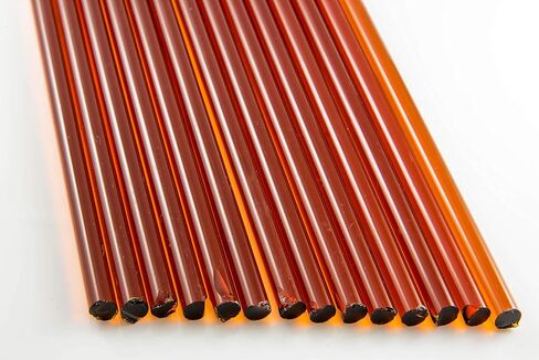 قضبان Devardi Glass Boro، 1 رطل، COE 33، قضبان صلبة من بوروسيليكات العنبر الشفاف in Kuwait