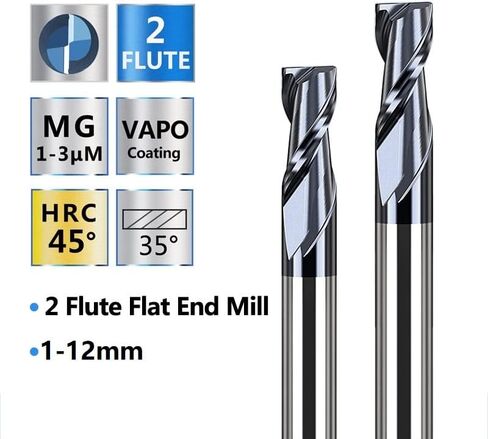 6 قطعة/8 قطعة كربيد شقة الأنف نهاية قاطعة الطاحونة CNC راوتر بت 2 الناي 1.5-12 مللي متر بت آلة طحن HRC45 Tunsten (8 قطعة 2-12 مللي متر مجموعة) in Kuwait