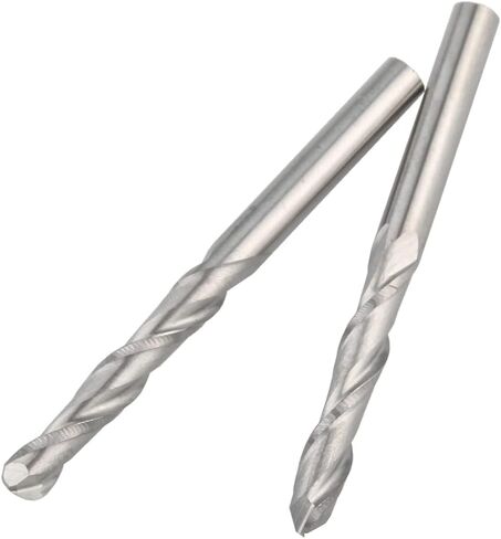 10 قطعة 2 المزامير كربيد الكرة الأنف نهاية المطاحن CNC بت 3.175X17 مللي متر قواطع النحاس الراتنج in Kuwait