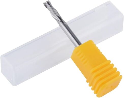 5 قطعة لقم التوجيه الحلزوني 3.175 مللي متر × 12 مللي متر × 38 مللي متر صعودا وهبوطا قطع اثنين من المزامير كربيد نهاية مطحنة لضغط قاطع خشب in Kuwait