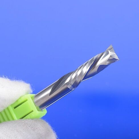 5 قطعة لقم التوجيه الحلزوني 3.175 مللي متر × 12 مللي متر × 38 مللي متر صعودا وهبوطا قطع اثنين من المزامير كربيد نهاية مطحنة لضغط قاطع خشب in Kuwait