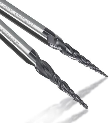4pcs 2-Flute Tapered Ball Nose Spiral End Mill R0.25-R1.0 TiAIN Coated CNC Milling Cutter 3.175mm Shank Carbide Woodworking Engraving Bit in Saudi Arabia