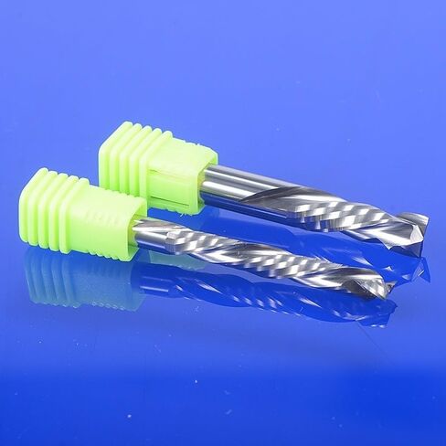 5pcs Spiral Router Bits 3.175mmx12mmx38mm UP and Down Cut Two Flutes Carbide End Mill for Compression Wood Cutter in Saudi Arabia