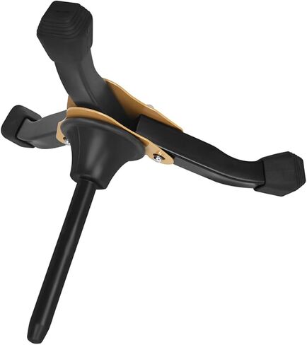 TOYANDONA Clarinet Stand with Foldable Yellow Tripod Base, Detachable Flute and Oboe Holder, Thickened Metal Wind Instrument Support for Musicians and Portable Use in Saudi Arabia