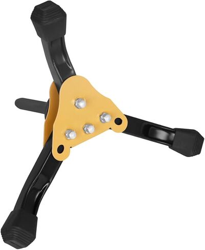 TOYANDONA Clarinet Stand with Foldable Yellow Tripod Base, Detachable Flute and Oboe Holder, Thickened Metal Wind Instrument Support for Musicians and Portable Use in Saudi Arabia