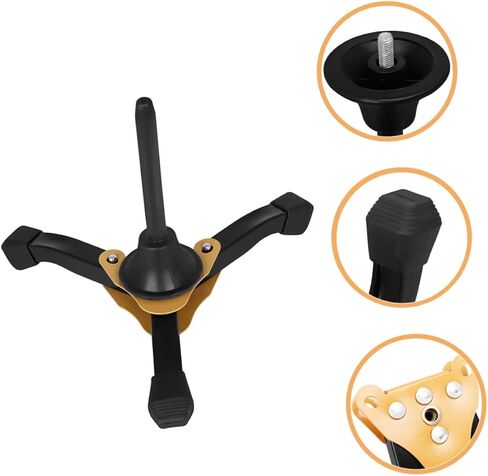 Ciieeo Foldable and Detachable Yellow Tripod Clarinet and Flute Stand with Thickened Legs, Portable Wind Instrument Holder Suitable for Musicians and Performances in Saudi Arabia