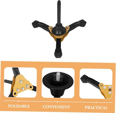 Mikinona Foldable Yellow Tripod Clarinet Stand Detachable Flute Holder Music Equipment Accessory Stable Wind Instrument Bracket for Travel and Stage Use in Saudi Arabia