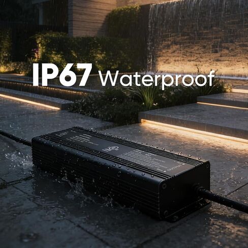 Shine Decor UL مدرج 24 فولت 96 وات فئة 2 IP67 مزود طاقة مقاوم للماء، غير قابل للتعتيم 100-277 فولت تيار متردد إلى 24 فولت تيار مستمر 4 أمبير مع قابس 3 شوكات لشريط LED in Kuwait