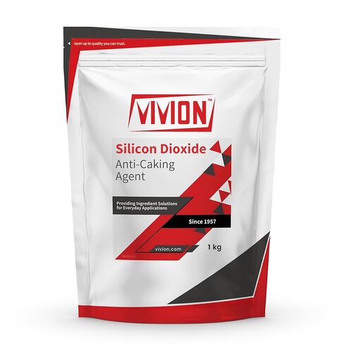 Silicon Dioxide Food Grade - 1 kg (2.2 lb) - Milled Precipitated Silica - Moisture-Absorbing Anticaking Flow Agent Glidant - Spray Drying Excipient in Saudi Arabia