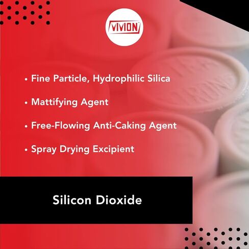 Silicon Dioxide Food Grade - 1 kg (2.2 lb) - Milled Precipitated Silica - Moisture-Absorbing Anticaking Flow Agent Glidant - Spray Drying Excipient in Saudi Arabia