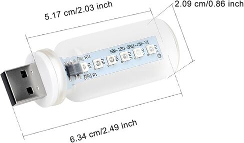 قطعتان من مصابيح USB للسيارة، مصباح USB ليلي صغير يعمل باللمس، مصباح LED قابل للتعتيم، زجاجة زجاجية محمولة، لمبة إضاءة USB للسيارة، غرفة النوم، المدخل، التخييم، التوصيل والتشغيل in Kuwait