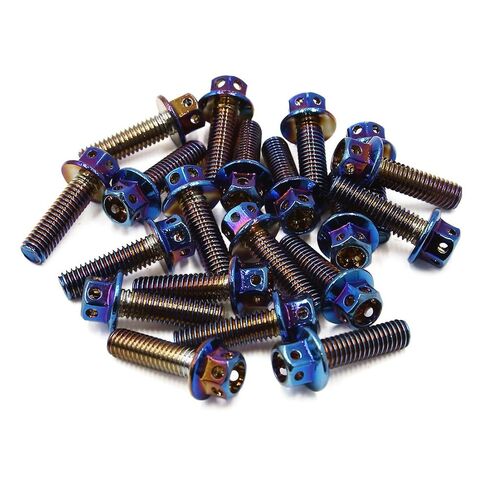 20pcs Colorful M6 Motorcycle Burnt Titanium Screws Hexagon Bolts Fastener Clips Screws 1996-2025 in Saudi Arabia