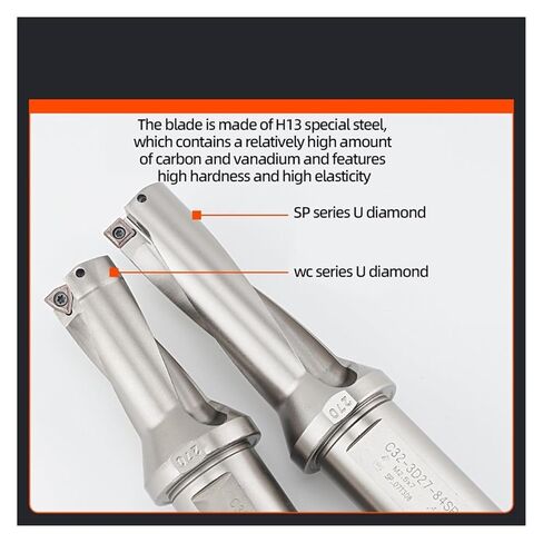 Indexable Drill Bit 1pcs SP Series Drill Bites Insert Metal Bits 20/25/32/40 Depth 5D Indexable U Machinery Lathes CNC Water(C25-19-SP06) in Saudi Arabia