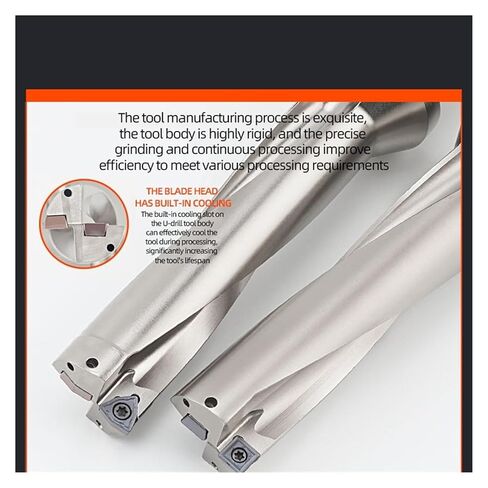 Indexable Drill Bit 1pcs SP Series Drill Bites Insert Metal Bits 20/25/32/40 Depth 5D Indexable U Machinery Lathes CNC Water(C25-19-SP06) in Saudi Arabia